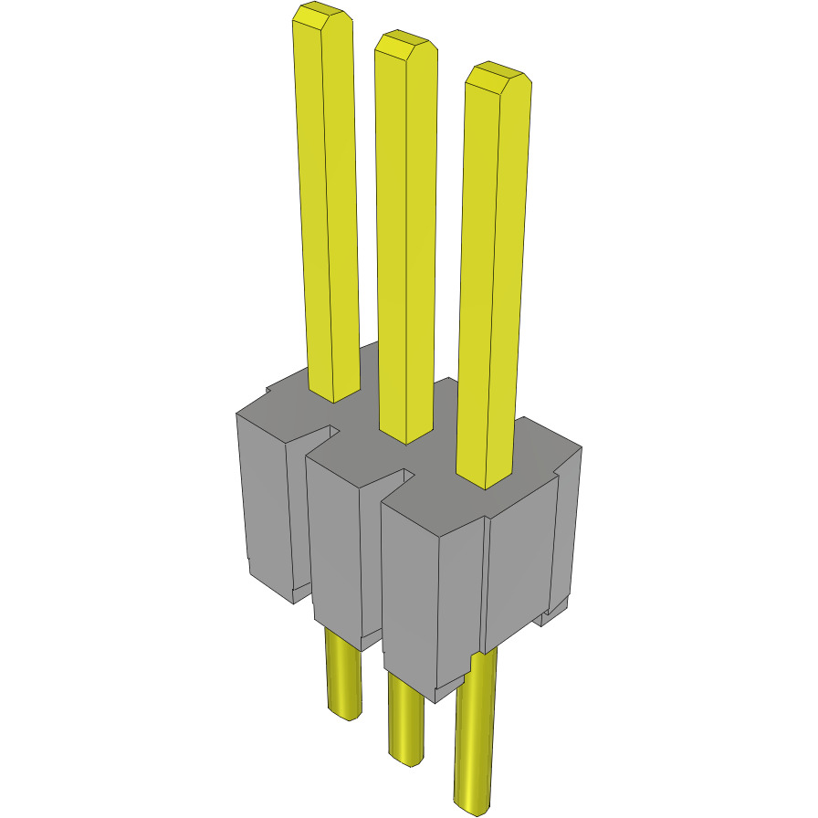 Samtec-HTMS-103-51-G-S Steckverbinderleisten und Leiterplattenbuchsen Conn Unshrouded Header HDR 3 POS 1.27mm Solder ST Top Entry Thru-Hole Layer