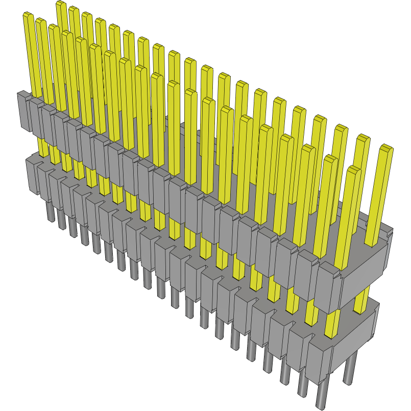 Samtec-DWM-20-56-S-D-300 Steckverbinderleisten und Leiterplattenbuchsen Conn Board Stacker HDR 40 POS 1.27mm Solder ST Thru-Hole Tube