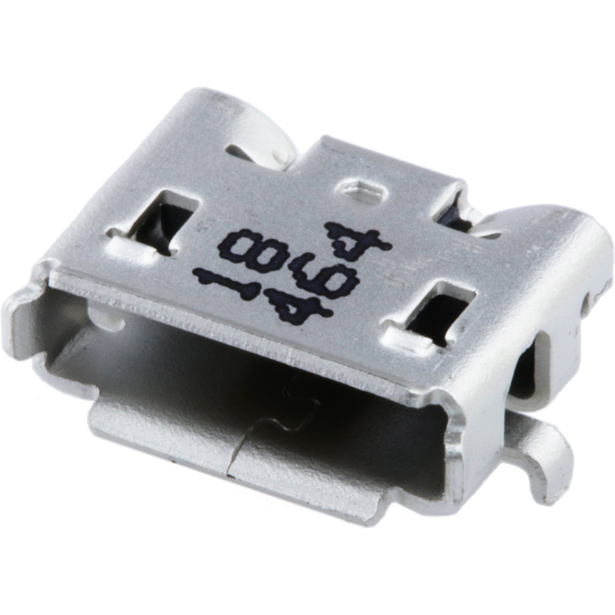 Molex-0475890001 Connector USB Conn Micro USB 2.0 Type AB RCP 2Power/3Signal POS 0.65mm Solder RA SMD 5 Terminal 1 Port Micro-USB T/R