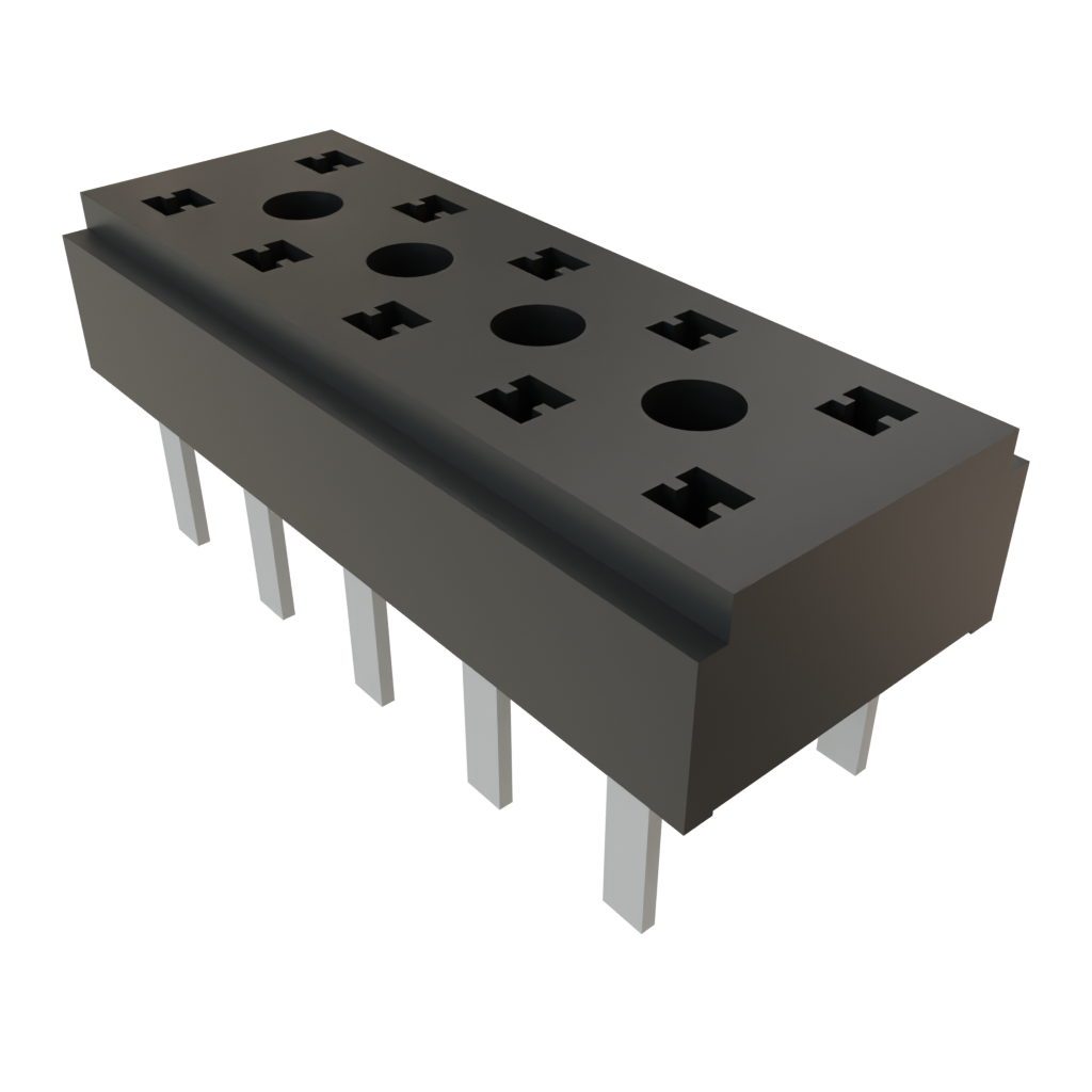 Samtec-CLT-105-01-L-D Piastre connettori e prese PCB Conn Socket Strip SKT 10 POS 2mm Solder ST Top Entry Thru-Hole TIGER CLAW™ Tube