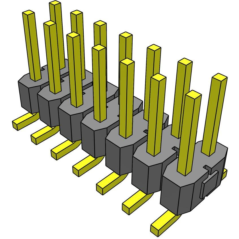 Samtec-TSM-107-01-L-DV-M Steckverbinderleisten und Leiterplattenbuchsen Conn Unshrouded Header HDR 14 POS 2.54mm Solder ST Top Entry SMD Tube