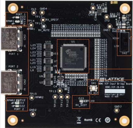 Lattice Semiconductor-HDMI-VIP-IB-EVN Entwicklungssätze und Werkzeuge SiI1127A Multimedia Evaluation Board