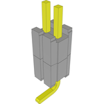 Conn Board Stacker HDR 2 POS 1.27mm Solder ST SMD Bulk