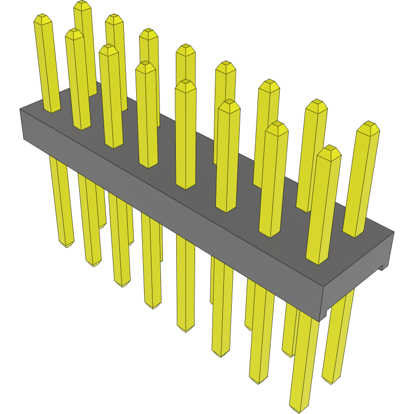 Samtec-MTMM-108-07-S-D-165 Steckverbinderleisten und Leiterplattenbuchsen Conn Unshrouded Header HDR 16 POS 2mm Solder ST Top Entry Thru-Hole Bulk