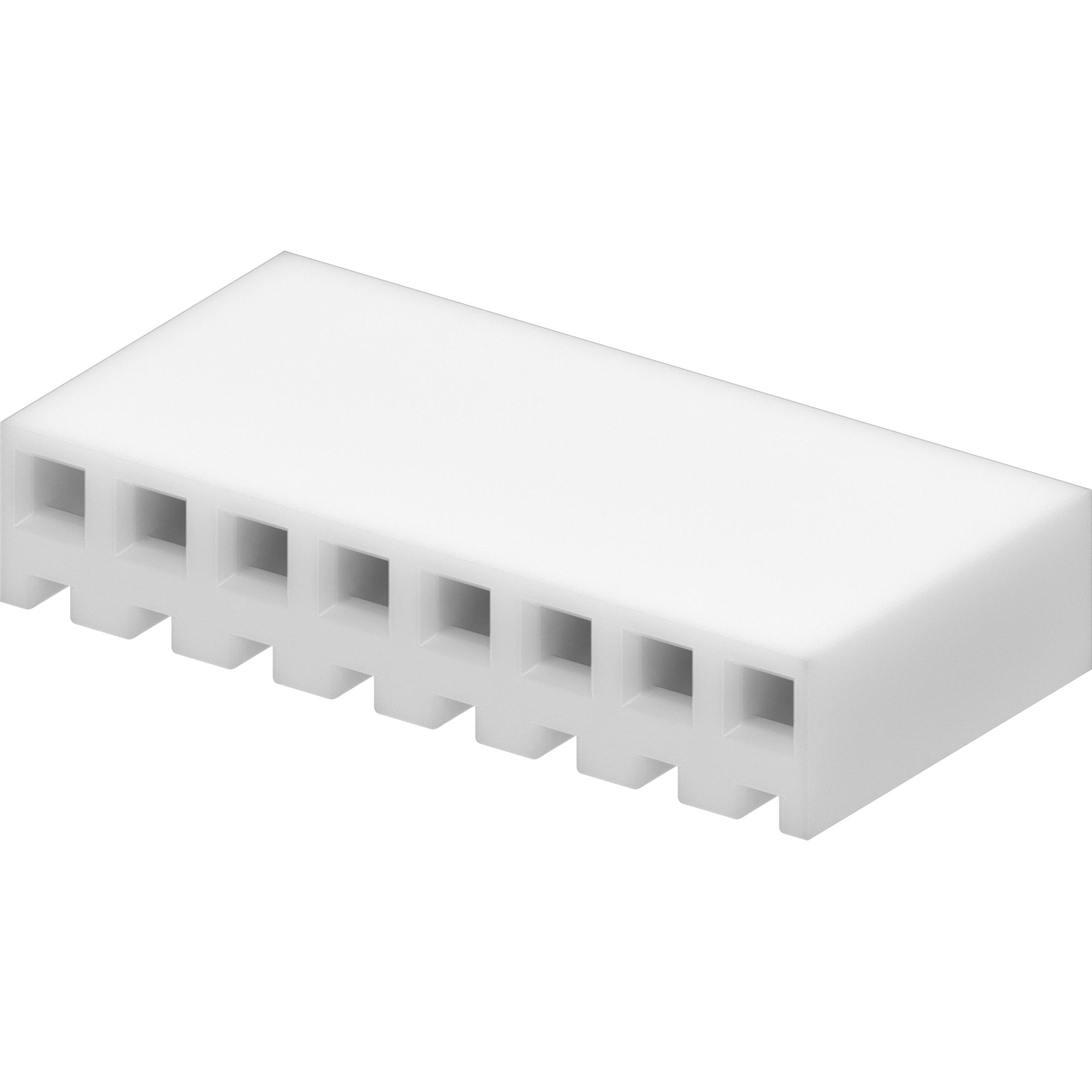 Molex-0009507081 Connector Discrete Wire Housing Conn Housing F 8 POS 3.96mm Crimp ST Cable Mount Natural KK® Bag