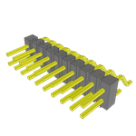 Conn Unshrouded Header HDR 20 POS 2.54mm Solder RA Side Entry SMD Tube