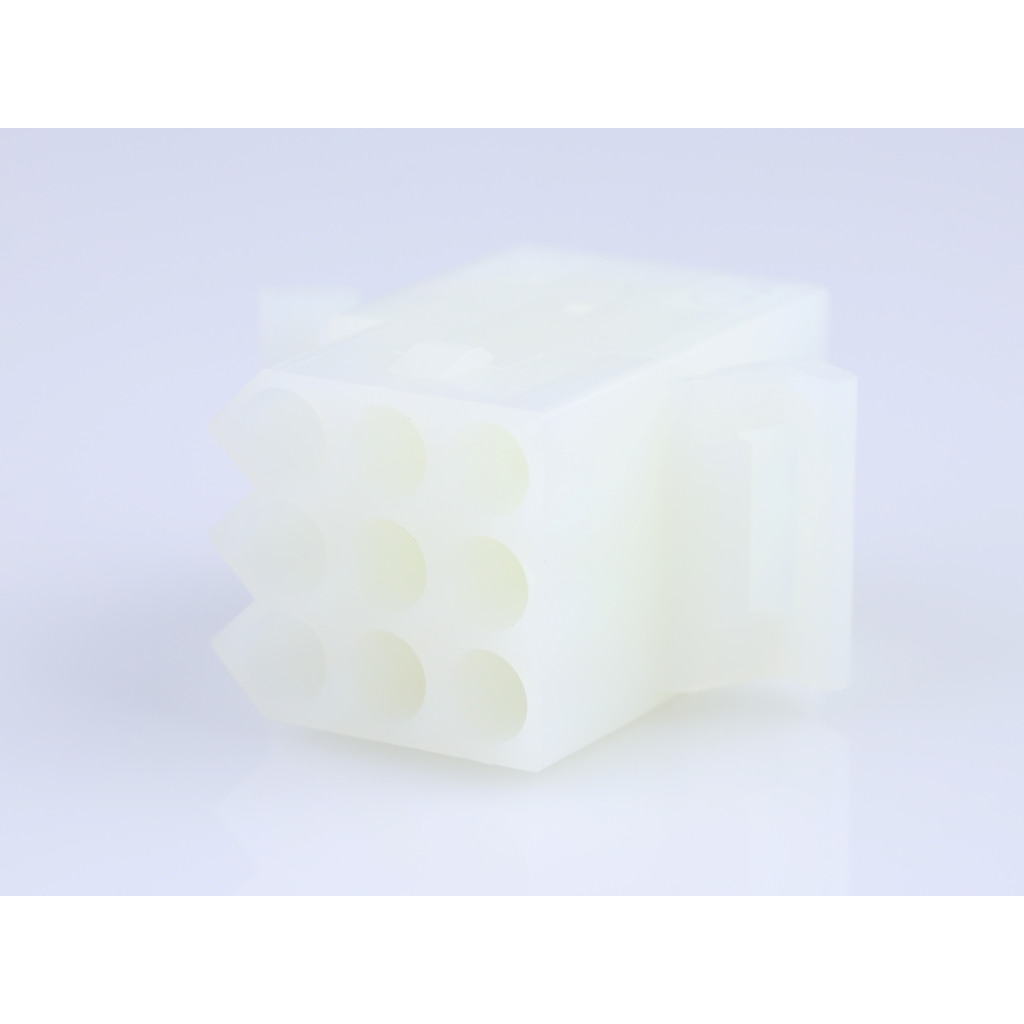 Molex-03-09-1091 Connector Discrete Wire Housing Conn Housing RCP 9 POS 5.03mm Crimp ST Panel Mount Natural Bag