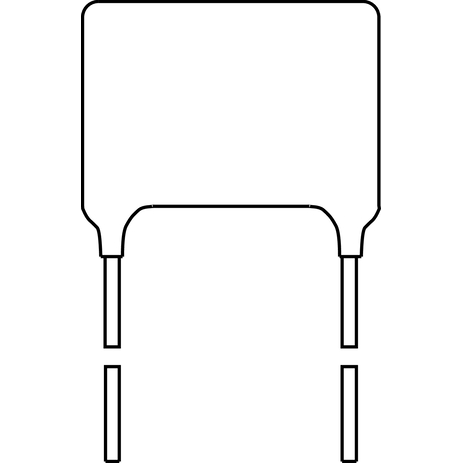 Vishay-BFC236941104 Película del capacitor Cap Film 0.1uF 250V PET 10% (12.5 X 4.7 X 9.7mm) Radial 10mm 105°C Loose