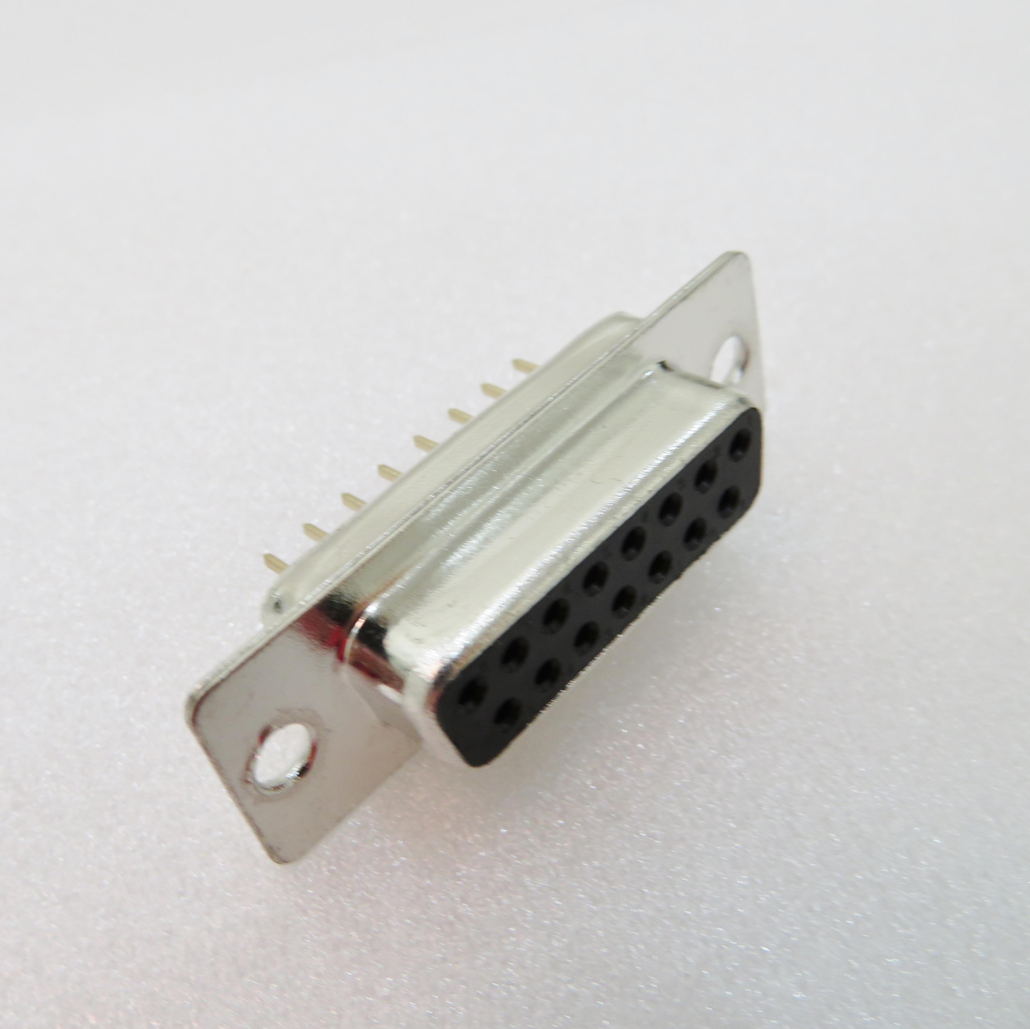 ADAM TECH-DA15-ST-1 Connettore D-subminiatura Conn D-Sub SKT 15 POS 1.385mm Solder ST Thru-Hole 15 Terminal 1 Port Tray