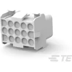 TE Connectivity-926647-3 Einzeladersteckverbinder, Gehäuse Conn Housing RCP 15 POS 6.35mm Crimp ST Panel Mount Natural Bag