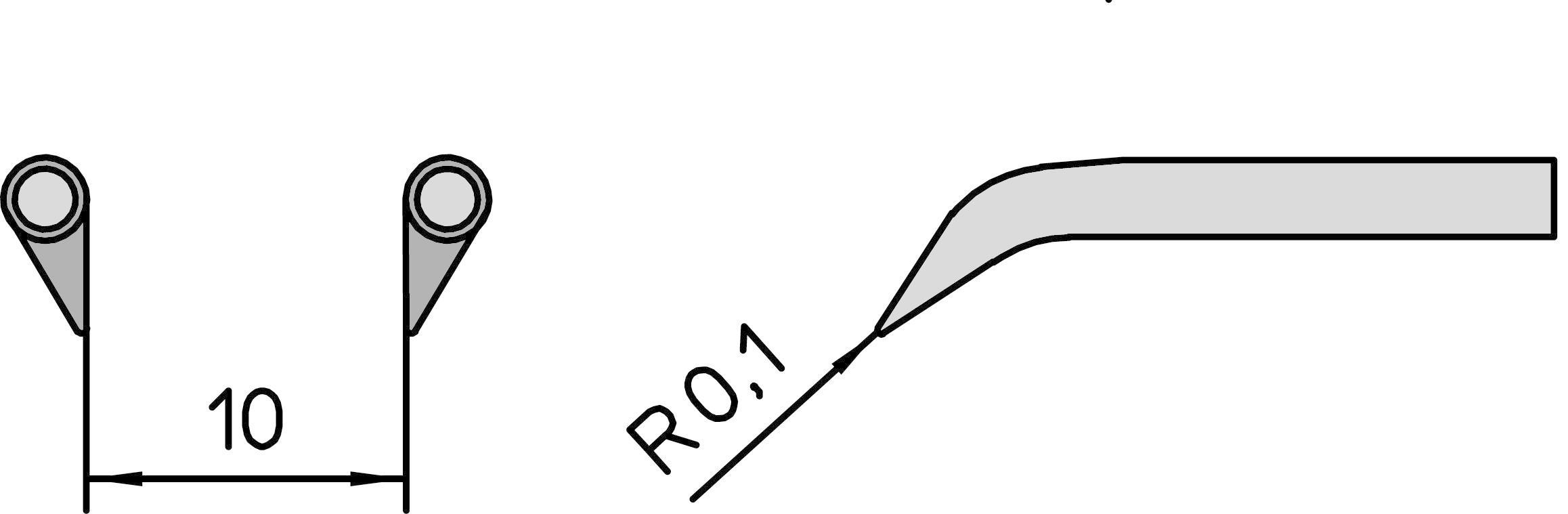 Weller Tools-T0054465671 Tools Other Tools and Accessories, Rtw 6Nwms Tip Set 45 D 0.2mm Chrome