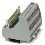 VARIOFACE module, with screw connection and flat-ribbon cable connector, for mounting on NS 35 rails, with pin strip and short and long locking latches for socket strips, 40-pos.