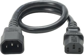 Panduit-PC14C13BL1.5 Cable Assembly AC Power Cable Assembly 0.46m C14 to C13 3 to 3 POS F-M 18AWG