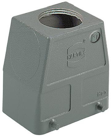HARTING-19200320427 Schrumpfbalgenadapter Hood 180° 32A Shell Size Powder Die Cast Aluminum Double Lock Han®