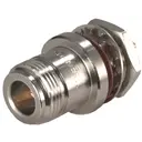 HUBER+SUHNER-22_N-50-0-2/133_NE Connettore RF Conn Type N 0Hz to 18GHz 50Ohm Solder Cup ST Panel Mount RCP Gold/Gold Over Nickel Phosphorus Individual