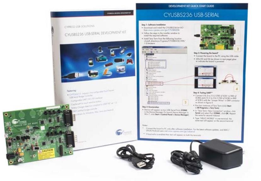 Infineon Technologies AG-CYUSBS236 Herramientas y kits de desarrollo CY7C65215 Specialized Interface Development Kit