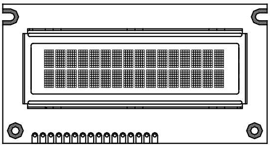 Vishay-OLED-016N002E-BPP5N00000 OLED-Module 16Char x 2Line Blue/Green/Red/Yellow/White OLED Display Character Display Parallel/ SPI(Option) Interface 5V 16-Pin