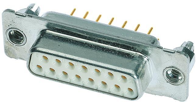HARTING-09641127235 Steckverbinder, D-Sub Conn D-Sub F 9 POS 1.37mm Solder ST Thru-Hole 9 Terminal 1 Port
