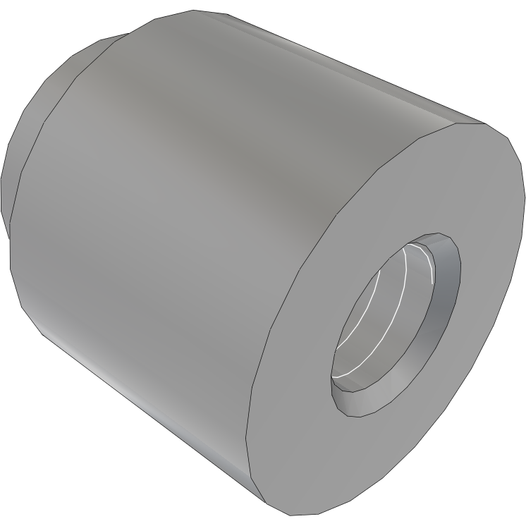 Samtec-SO-0515-01-02-02-N Isolatori a cappe Standoff Round Swage F/F M3 X 0.5-THD Stainless Steel 303