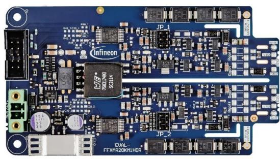 Infineon Technologies AG-EVALFFXMR20KM1HDRTOBO1 Power Management Development Boards and Kits 1ED3890MC12M/1ED3890MU12M/FF3MR20KM1H/FF4MR20KM1H/FF6MR20KM1H Gate and Power Driver/MOSFET UpV to 18V Output Evaluation Board