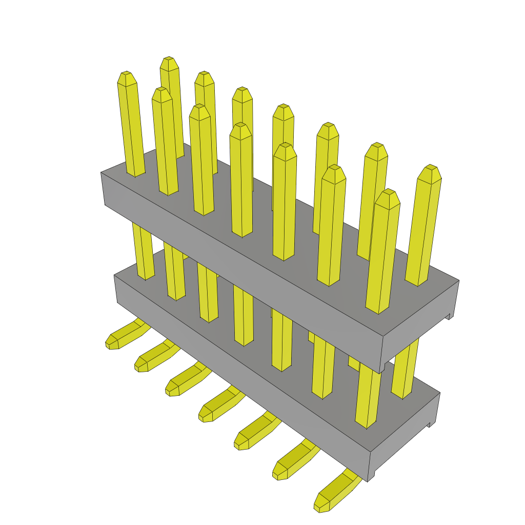 Samtec-TW-07-03-G-D-411-SM Steckverbinderleisten und Leiterplattenbuchsen Conn Board Stacker HDR 14 POS 2mm Solder ST Top Entry SMD Tube