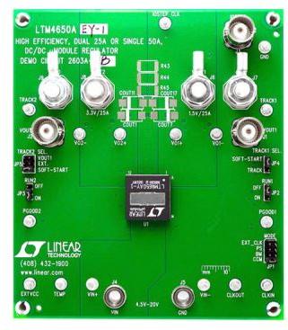 Analog Devices-DC2603A-B Energiemanagement, Entwicklungsplatinen und -kits LTM4650AEY-1 Demo Board, Dual 25A or Single 50A DC/DC uModule Regulator with 1% DC Accuracy