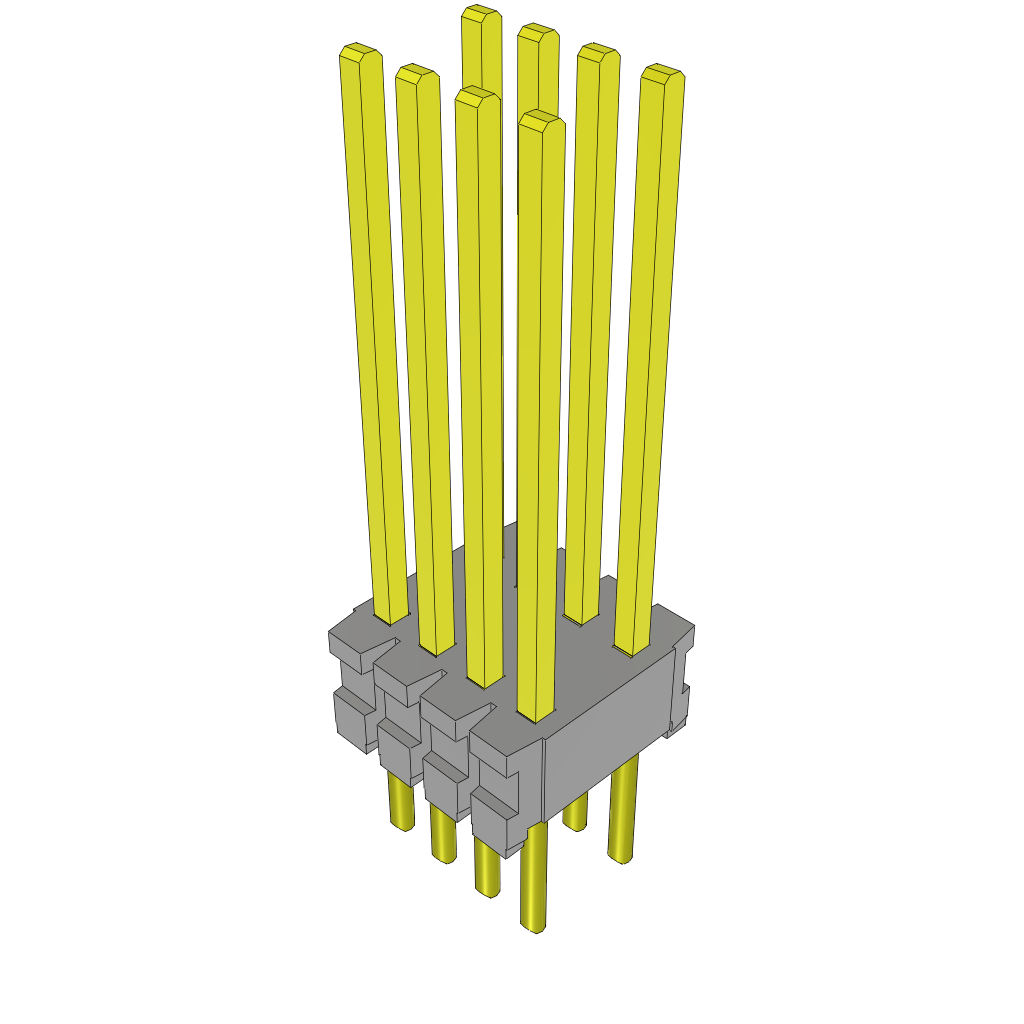 Samtec-TMS-104-57-G-D Piastre connettori e prese PCB Conn Unshrouded Header HDR 8 POS 1.27mm Solder ST Top Entry Thru-Hole Bulk