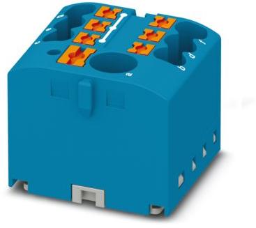 PHOENIX CONTACT-3273462 Blocs de raccordement de terminaux Conn Distribution Terminal Block 7 POS Spring Clamp Adhesive/DIN Rail 24A