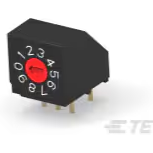 TE Connectivity-DRD10RAE04 DIP-Schalter Switch DIP N.O./N.C. SP10T 10 Flush Screwdriver 20VAC 20VDC 0.4VA PC Pins 2.54mm Thru-Hole Tube