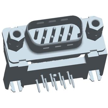 Amphenol Communications Solutions-DEPL09P565GTXLF Steckverbinder, D-Sub High Performance D-Sub Power Board Mount Connectors, Input Output Connectors, machined contacts 09 Way Pin Right Angle