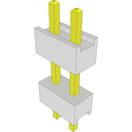 Conn Board Stacker HDR 2 POS 2.54mm Solder ST Thru-Hole Bulk