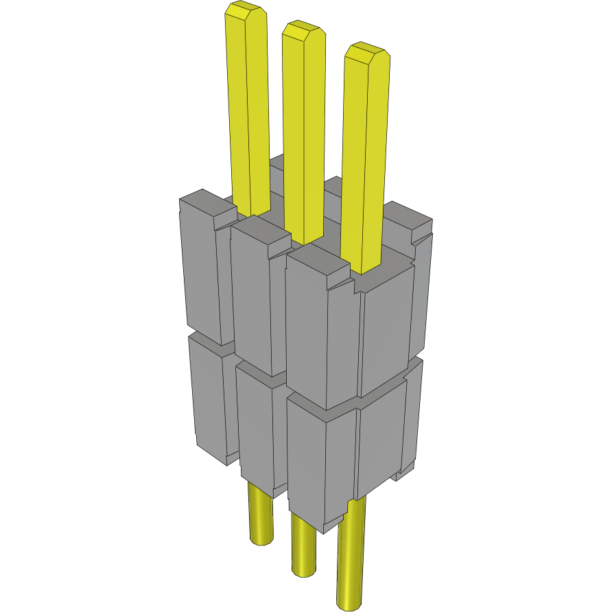 Samtec-DWM-03-01-G-S-210 Steckverbinderleisten und Leiterplattenbuchsen Conn Board Stacker HDR 3 POS 1.27mm Solder ST Thru-Hole Layer
