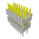 Conn Board Stacker HDR 16 POS 1.27mm Solder ST Thru-Hole Tube