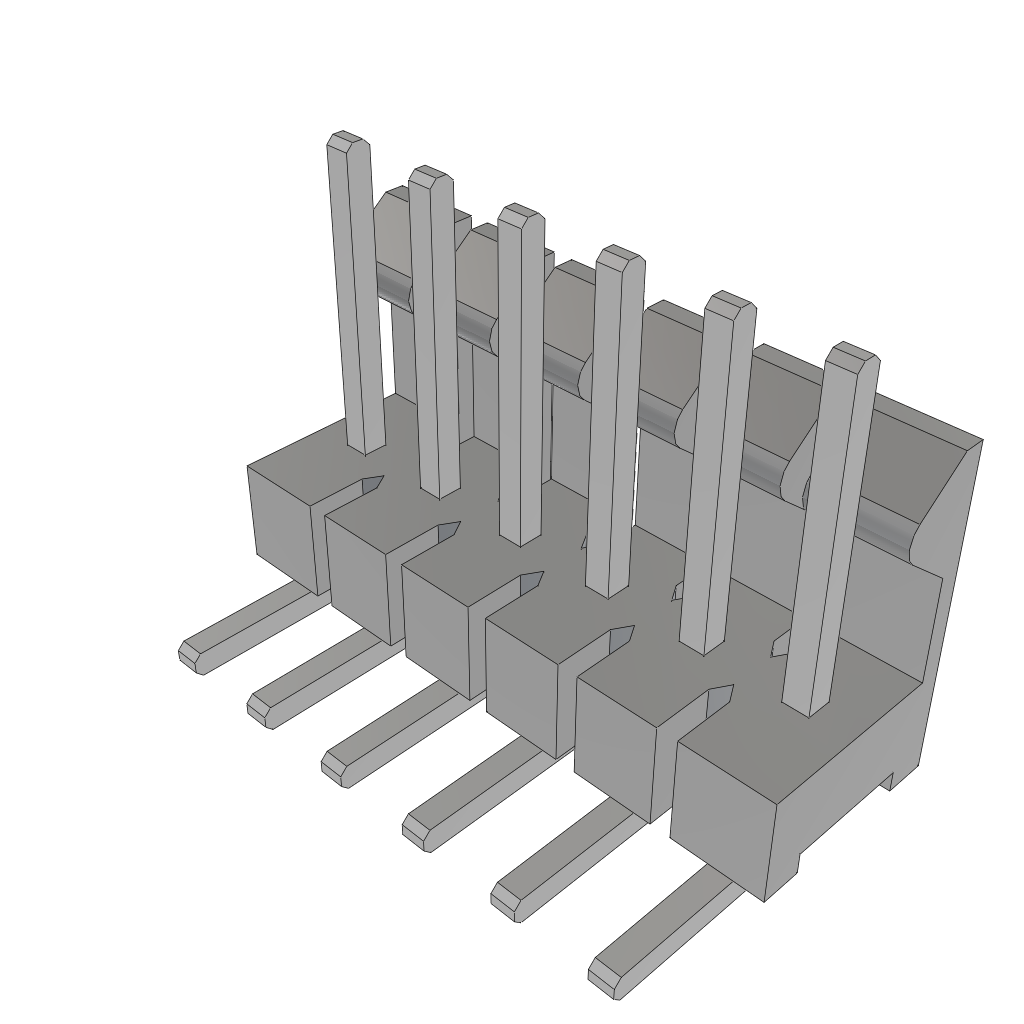 Samtec-LCW-106-15-T-S-300-RP Connector Headers and PCB Receptacles Conn Wire to Board HDR 6 POS 2.54mm Solder RA Side Entry Thru-Hole Bulk