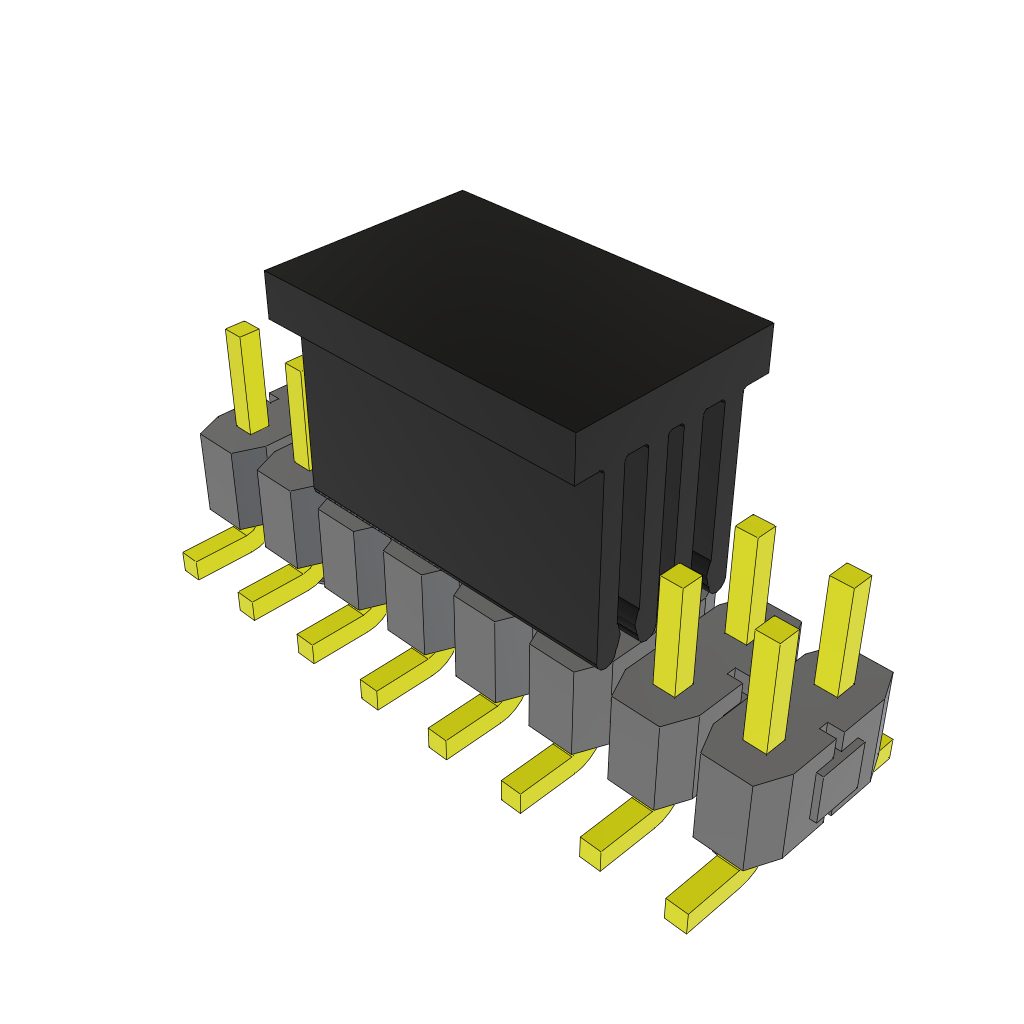 Samtec-TSM-108-04-S-DV-A-P-TR Cabezales del conector y receptáculos PCB Conn Unshrouded Header HDR 16 POS 2.54mm Solder ST Top Entry SMD T/R