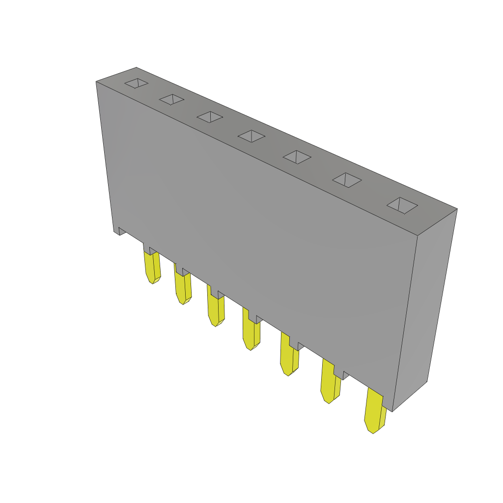 Samtec-SSW-107-06-F-S Piastre connettori e prese PCB Conn Socket Strip SKT 7 POS 2.54mm Solder ST Top Entry Thru-Hole Bulk