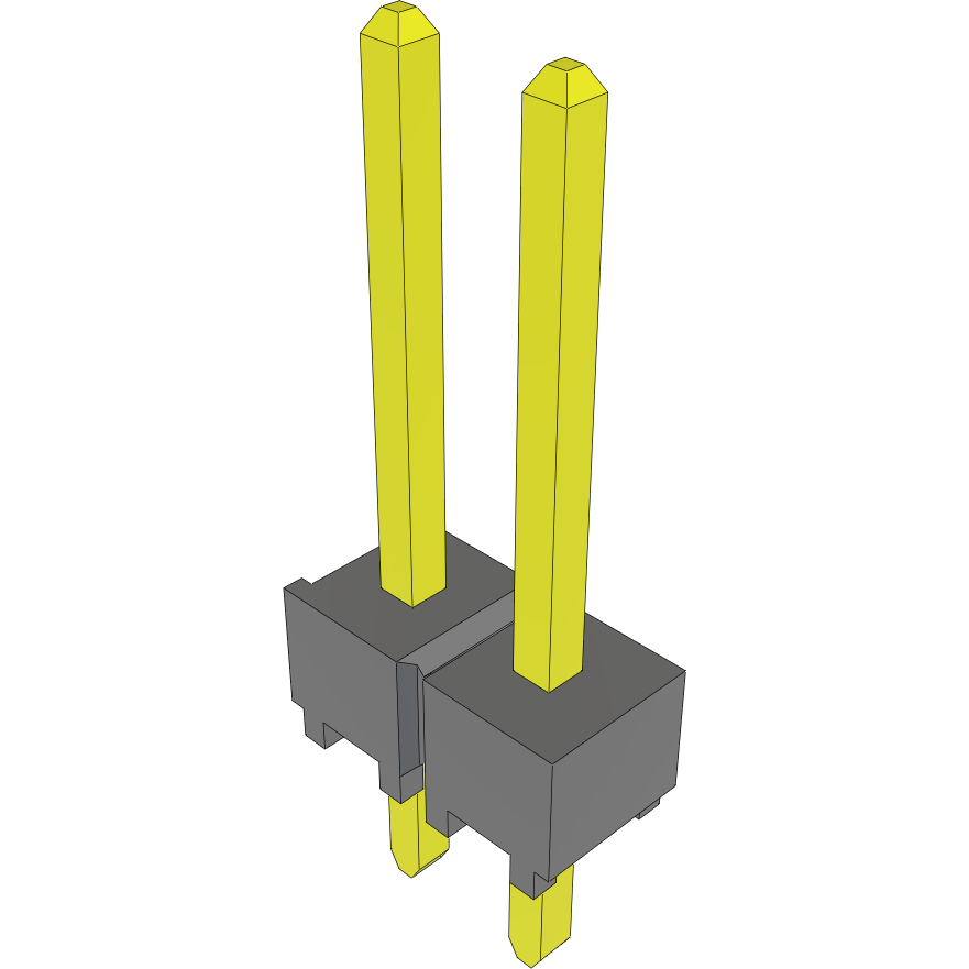 Samtec-TSW-102-14-SM-S 连接器插头及 PCB 插座 Conn Unshrouded Header HDR 2 POS 2.54mm Solder ST Top Entry Thru-Hole Bulk