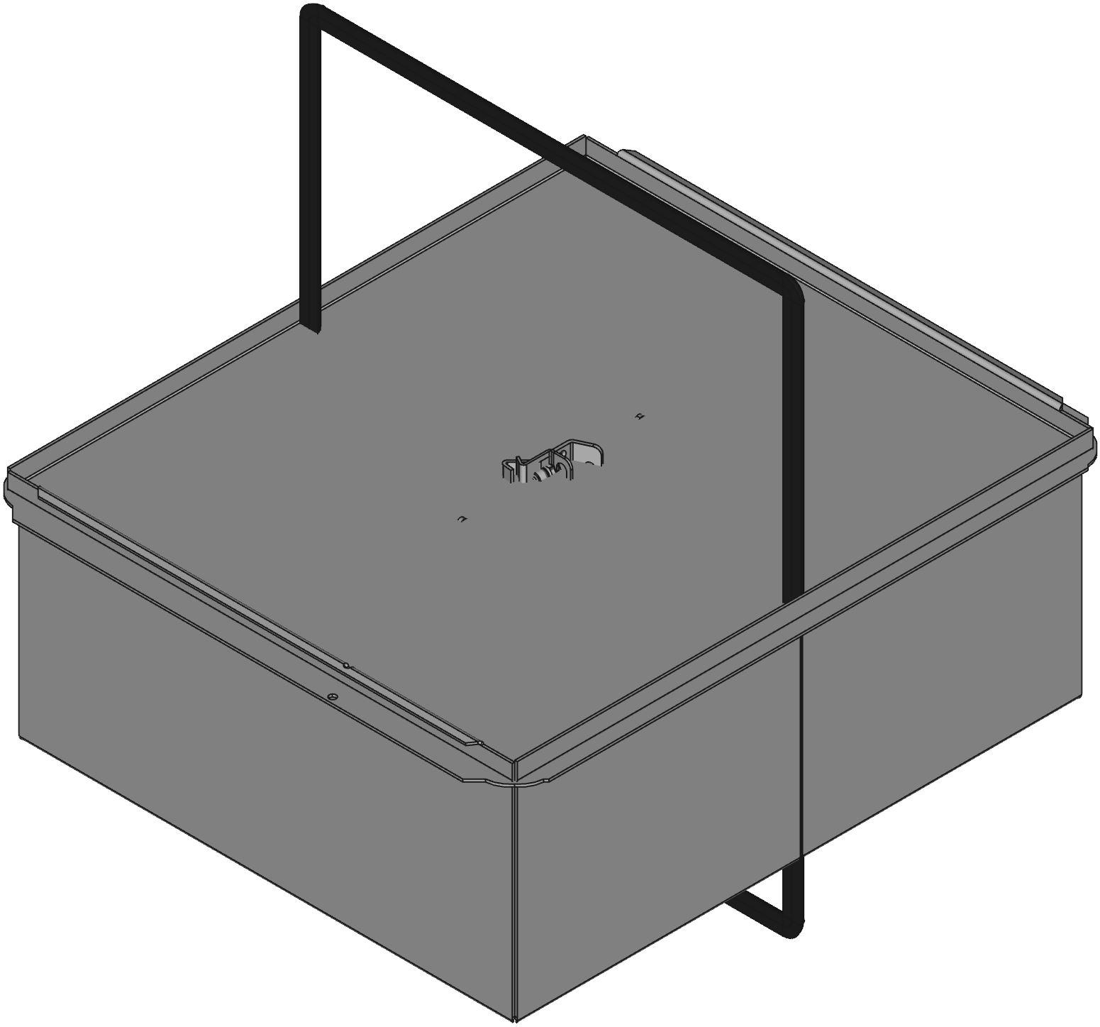 Hammond Manufacturing-HJ16146LP  Gray Steel Panel Mount Junction Box