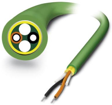 PHOENIX CONTACT-FL FOC PN-B-980/1000 Kabel, Glasfaser Polymer Fiber Cable 2Fibers Green