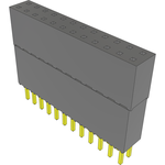 Conn Elevated Socket SKT 24 POS 2.54mm Solder ST Top Entry Thru-Hole Tube