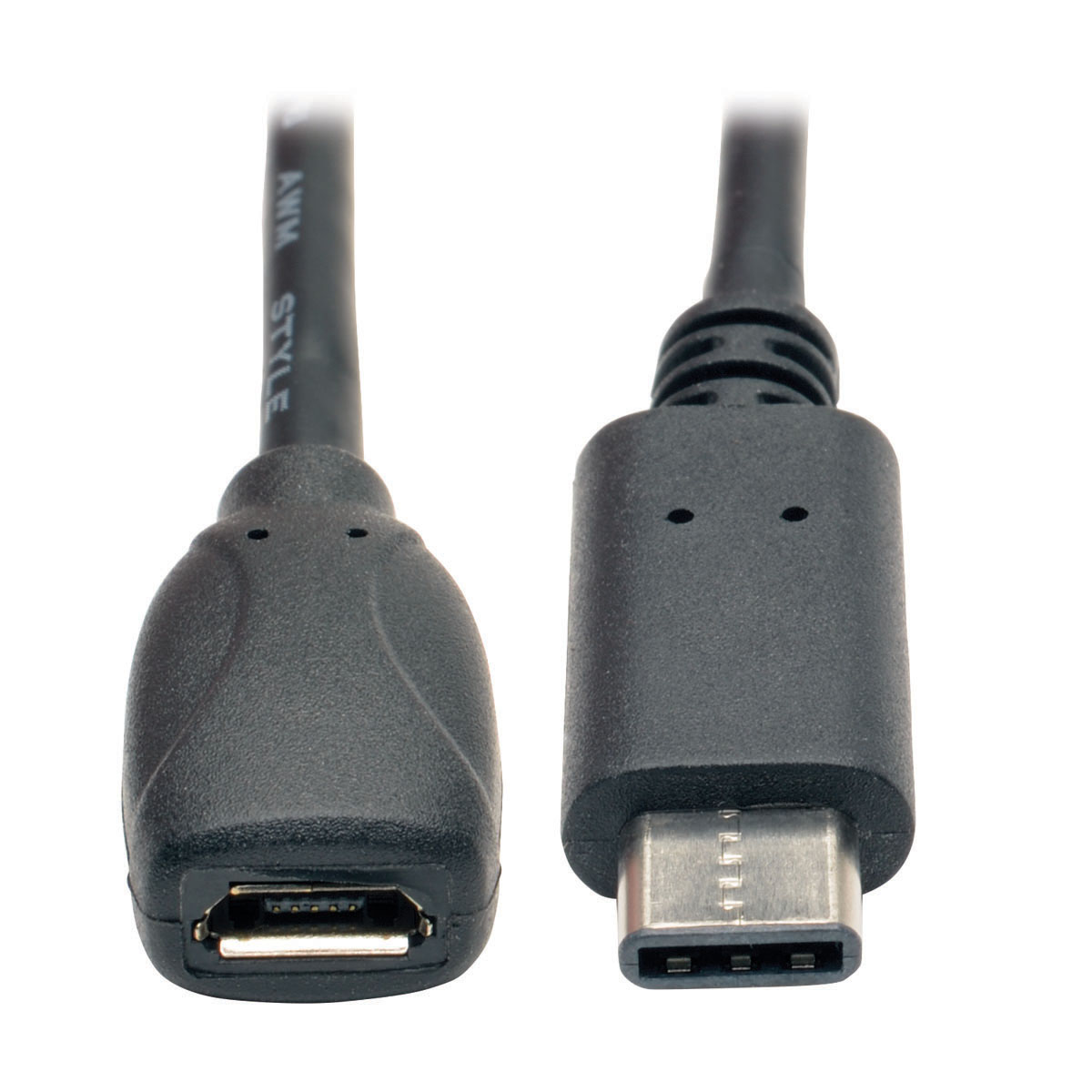 Eaton (formerly TrippLite)-U040-06N-MIC-F Cable Assembly USB Cable Assembly 0.2m USB 2.0 Type C to Micro USB 2.0 Type B F-M 30AWG