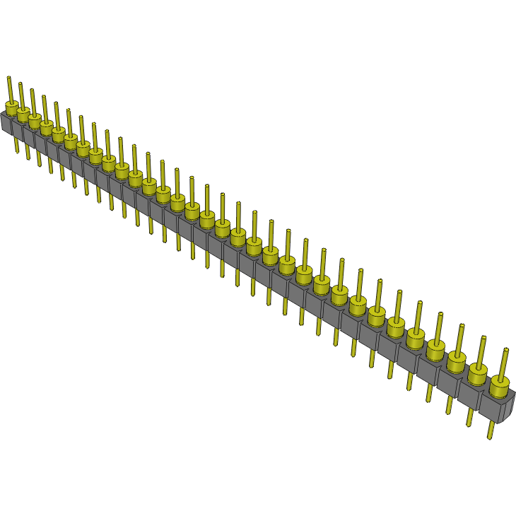 Samtec-TS-132-G-AA Steckverbinderleisten und Leiterplattenbuchsen Conn Unshrouded Header HDR 32 POS 2.54mm Solder ST Top Entry Thru-Hole Tube