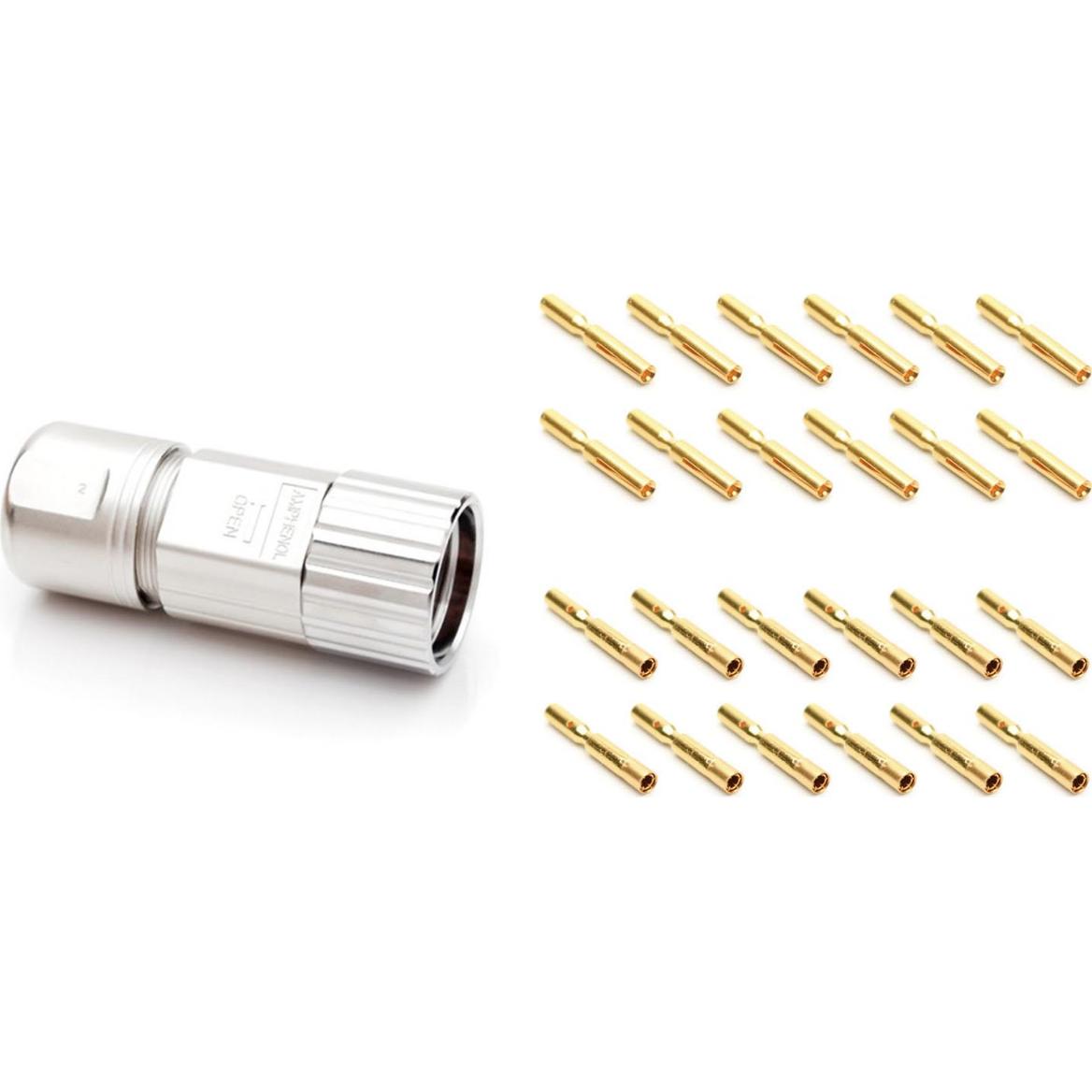 Amphenol-MA7CAE1200S-S1-KIT Steckverbinder, rund Conn M23 Circular SKT 12 POS Crimp ST Flange Mount 12 Terminal 1 Port Box