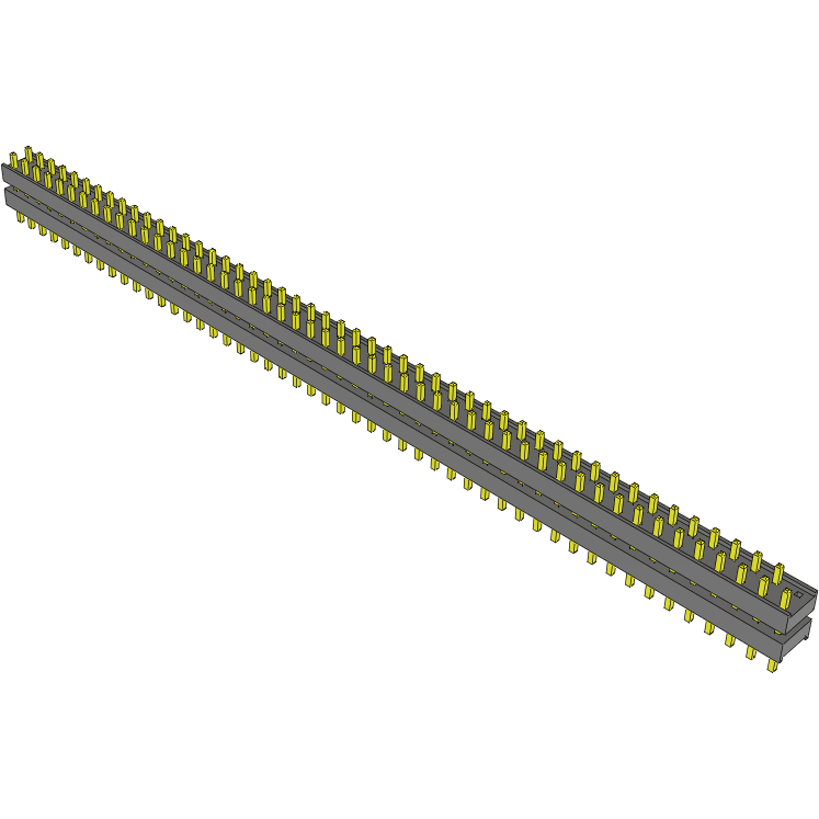 Samtec-DW-50-07-F-D-250-100 Cabezales del conector y receptáculos PCB Conn Board Stacker HDR 100 POS 2.54mm Solder ST Top Entry Thru-Hole Bulk