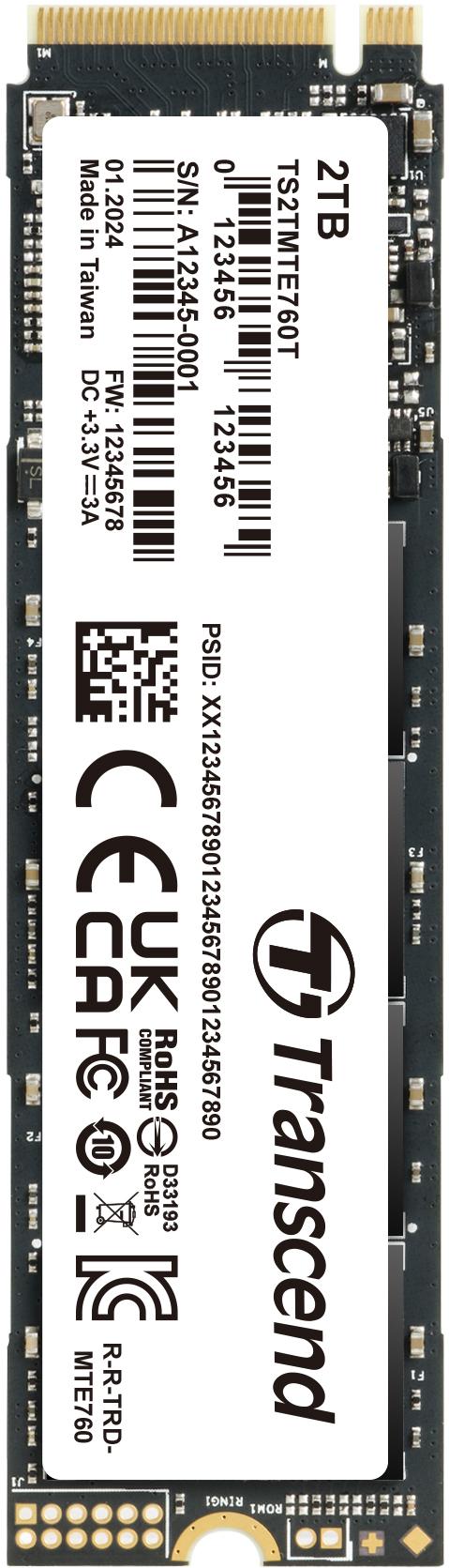 Transcend Information-TS2TMTE760T Drive allo stato solido PCIe M.2 SSDs