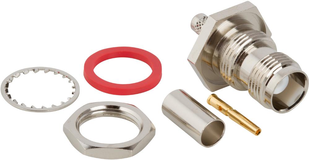 Amphenol RF-122363 Raccordement FR Conn TNC 0Hz to 11GHz 50Ohm Crimp ST Panel Mount RCP Gold