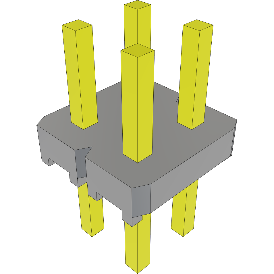 Samtec-MTLW-102-05-G-D-135 Cabezales del conector y receptáculos PCB Conn Unshrouded Header HDR 4 POS 2.54mm Solder ST Top Entry Thru-Hole Bulk