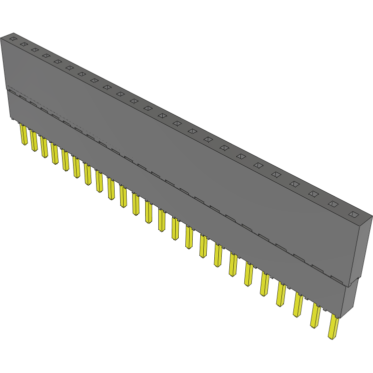 Samtec-ESQ-124-23-G-S Piastre connettori e prese PCB Conn Elevated Socket SKT 24 POS 2.54mm Solder ST Top Entry Thru-Hole Tube