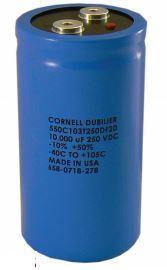 Illinois Capacitor-550C902T400DG2D Kondensator, Aluminium Cap Aluminum Lytic 9000uF 400V -10% to 50% (76.2 X 219.08mm) Clamp Mount Screw 0.0144 Ohm 30.6A 15000h 105°C