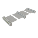 Samtec-TCSD-10-D-12.00-01-F-N-D06 Flachband Kabelbaugruppen Cable Assembly 0.304m 28AWG 1mm 20 to 20 POS IDC Connector to IDC Connector F-F TIGER EYE™ Bulk